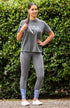 BARE Performance Riding Tights - Grey Periwinkle Splash